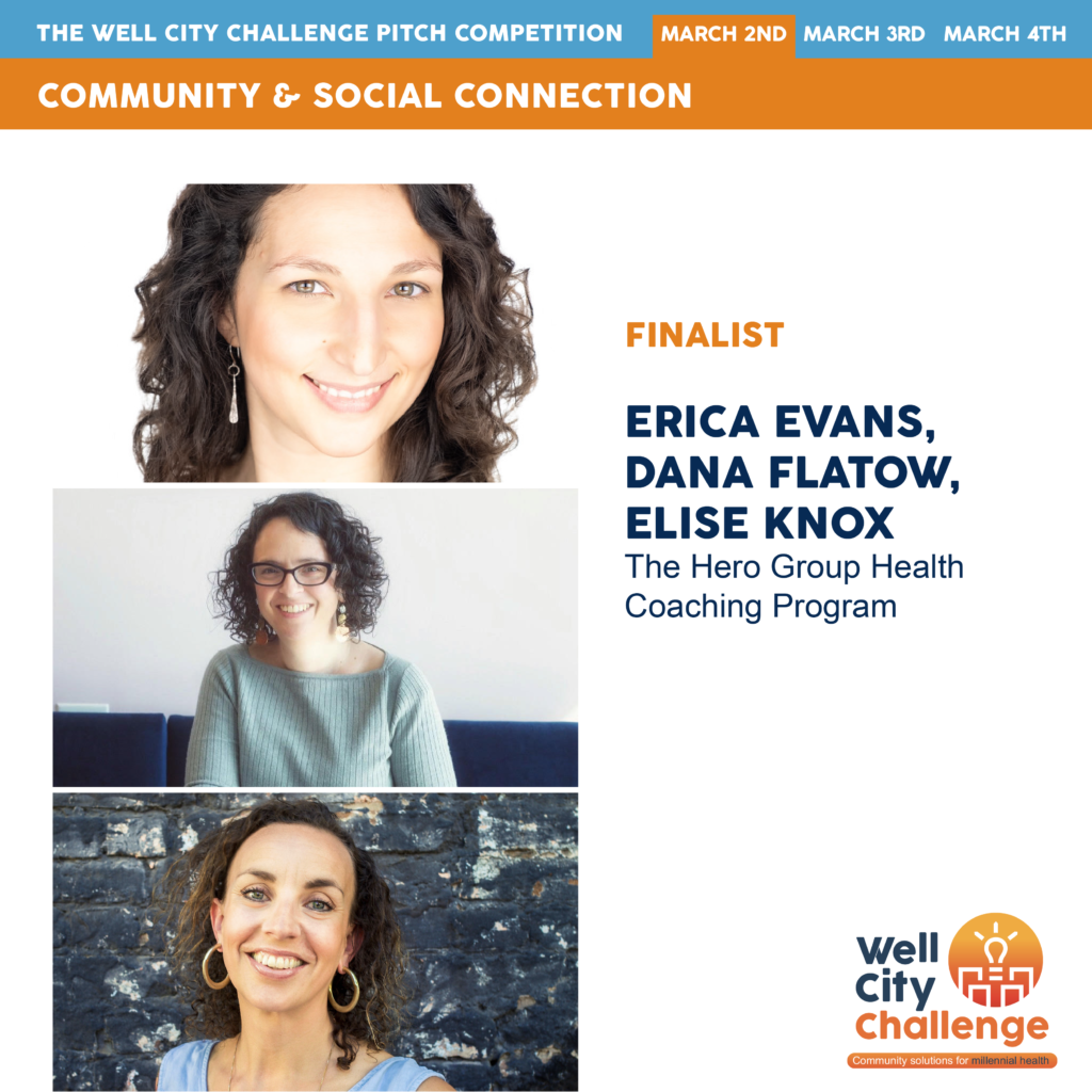 Image shares the pictures of the team entering the HERO Group Health Coaching Program into the Well City Pitch Competition on March 2nd